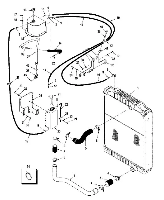 87407250 - Патрубок вод. охл. ДВС T9040/St.385,435